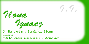 ilona ignacz business card